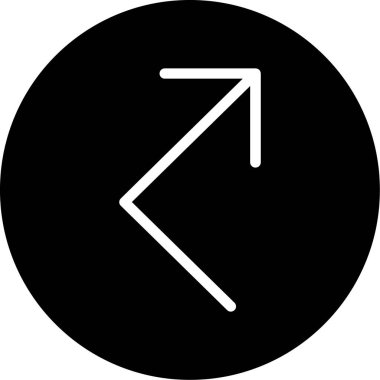 ok yönü simgesi ana hat biçiminde