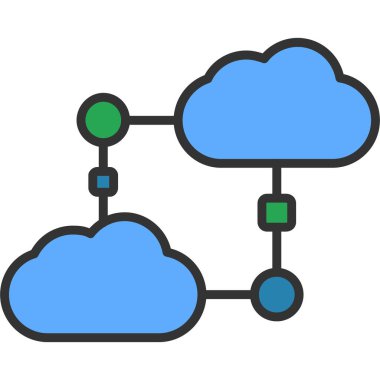 bulut ağ simge vektör çizim