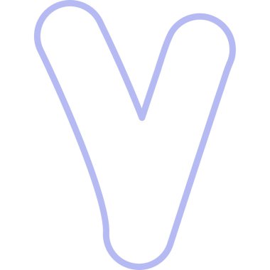 outline biçiminde u harfi simgesi