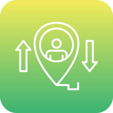 Bir konum simgesinin vektör illüstrasyonu