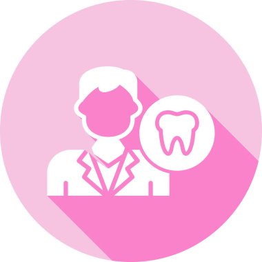 dişçi simgesi, modern vektör illüstrasyonu