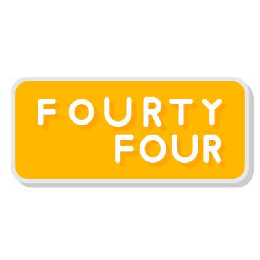 43 numara işareti. vektör.