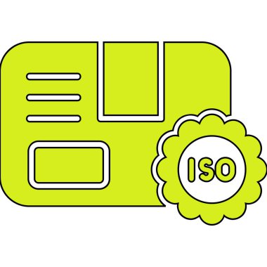 Sertifika ikonu vektör illüstrasyonu