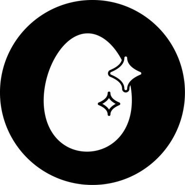 Yumurta ikonu. Basit ve dolu koleksiyondan beyaz arkaplanda izole edilmiş trend düz vektör logosu