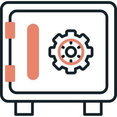 Seo ve teknoloji simgesinin vektör illüstrasyonu