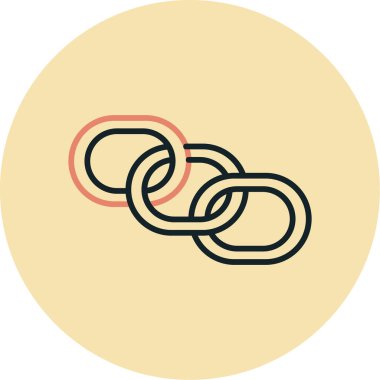 zincir bağlantısı simgesi. vektör illüstrasyonu