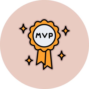 Rozet ödülü renk ikonu vektörü. Ödül rozeti işareti. izole edilmiş sembol çizimi