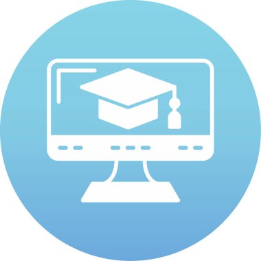 Online eğitim. simge tasarımı