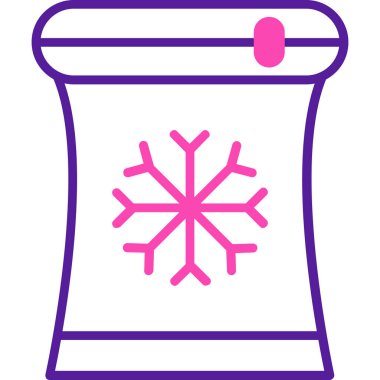 Soğuk simge vektör illüstrasyonu