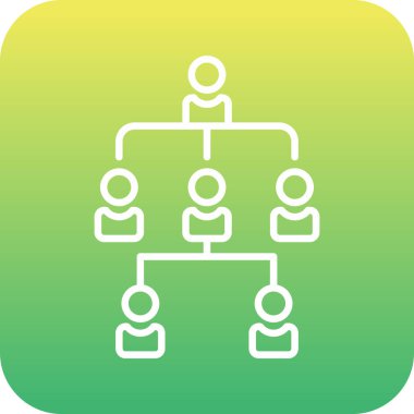 Eşsiz hiyerarşi vektör simgesi