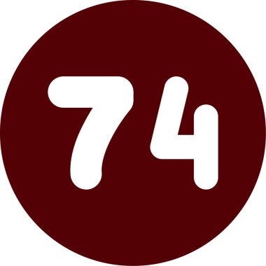 777 kabartma simgesi. Bu düz yuvarlak sembol kahverengi arkaplanda beyaz ve gri renklerle çizilir.