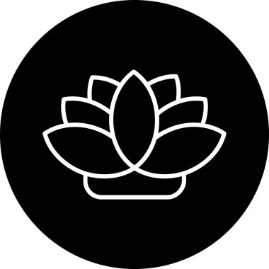 Lotus çiçeği vektör simgesi