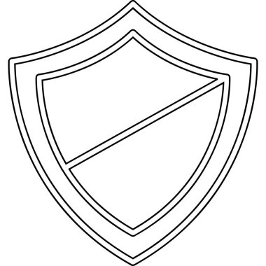 izole edilmiş kalkan simgesi resmi