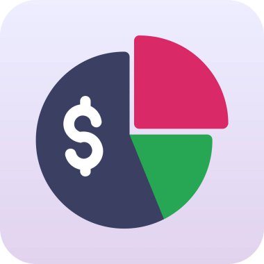 Pasta grafiğinin vektör çizimi modern simge