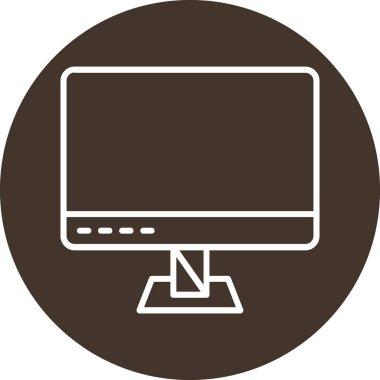 Monitör. Web simgesi basit illüstrasyon