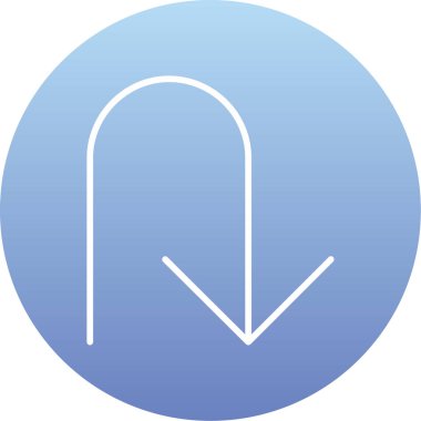 Ok yönü Rozet biçiminde simge aşağı