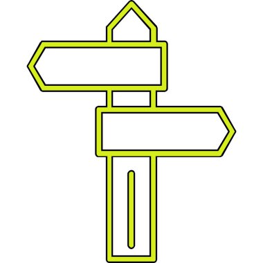 Yol tabelası. vektör illüstrasyonu