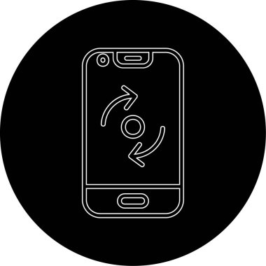 Moda tarzında izole edilmiş telefon simgesi