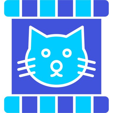 Doldurulmuş hayvan kedi hayvan hayvan ikonu - taslak biçimi