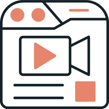 video simgesi vektör illüstrasyonu