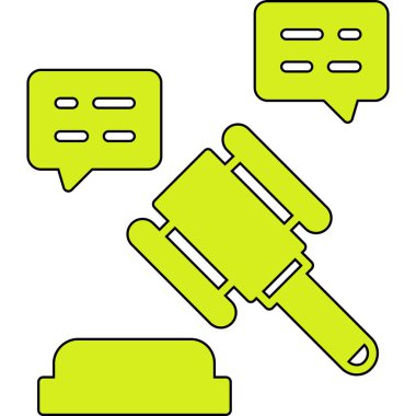 yargıç vel simgesi renk özet vektörü