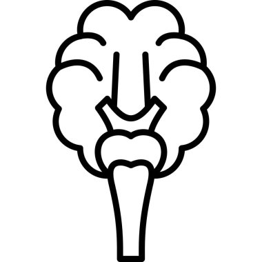 Çizgi film aslanının vektör çizimi