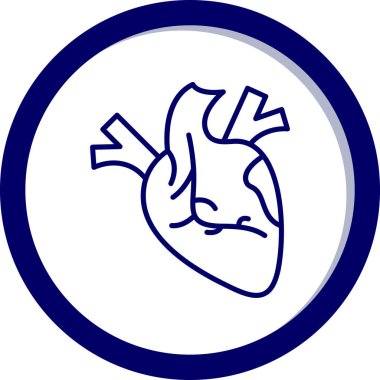 kalp vektör simgesi modern illüstrasyon