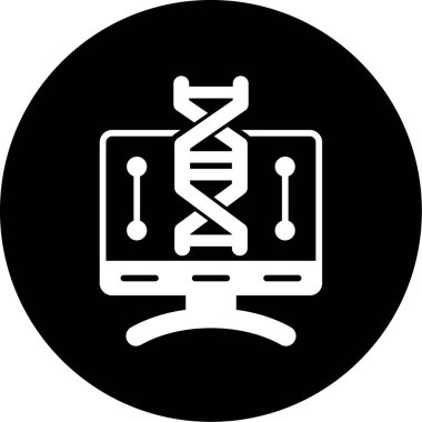 dna. Web simgesi basit illüstrasyon