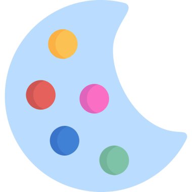 Ay. Web simgesi basit illüstrasyon