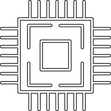 çip simgesi, vektör illüstrasyonu