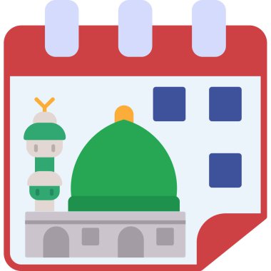 Takvim simgesi, vektör illüstrasyonu, tasarım