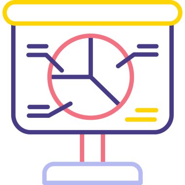 Bir saat simgesinin vektör illüstrasyonu