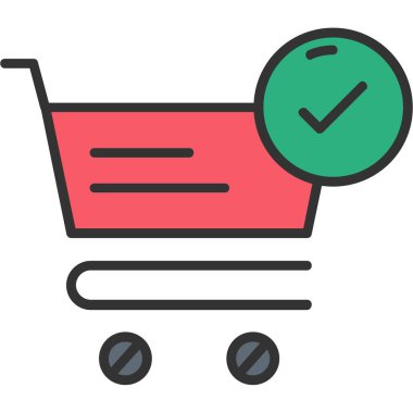 İşaretli vektör dizaynlı alışveriş arabası