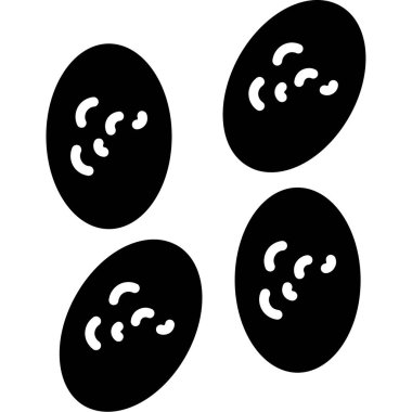 Yumurta paskalya ikonu. Ağ için yumurta vektör simgelerinin basit çizimi