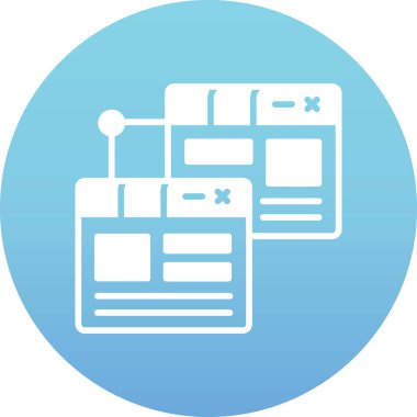 Ağ simgesi. Beyaz arkaplanda izole edilmiş web tasarımı için web sayfası simgelerinin basit çizimi