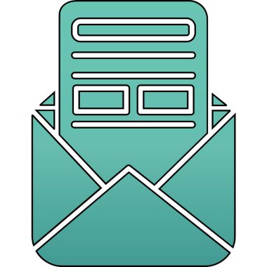 Zarf posta simgesi. Beyaz arkaplanda izole edilmiş web tasarımı için harf vektör simgesi