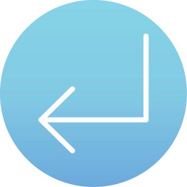 ok yönü simgesi ana hat biçiminde