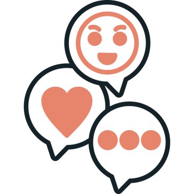 Mutlu emoji düz vektör simgesi