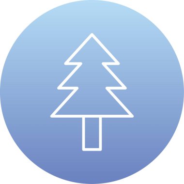 Yılbaşı ağacı. Web simgesi basit tasarım