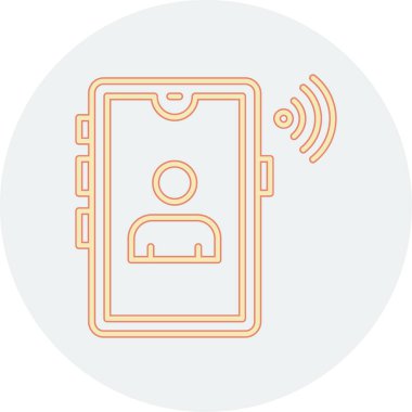 Modern telefon simgesinin vektör illüstrasyonu