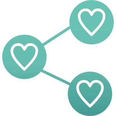 kalp vektörü renk simgesi