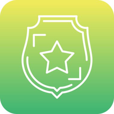 güzel polis vektör çizgisi simgesi