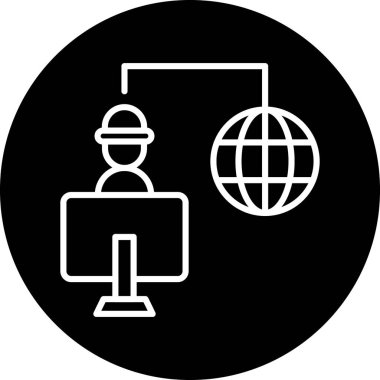 genel ağ simgesi, vektör illüstrasyonu