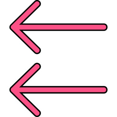 iki ok vektör simgesi