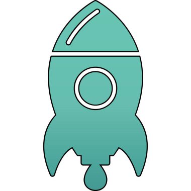 roket ikonu vektör illüstrasyonu