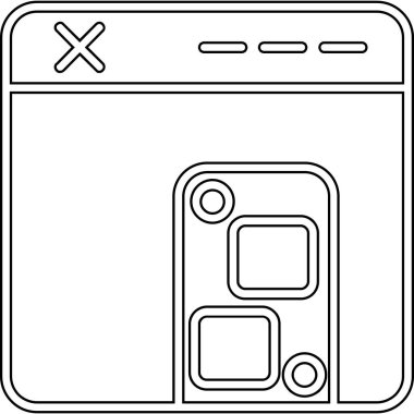 Elektronik simgesi olan akıllı telefon, vektör illüstrasyonu