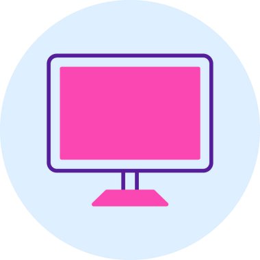 Bilgisayar. Web simgesi basit illüstrasyon