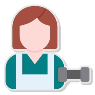 işçi kadın vektör illüstrasyonu