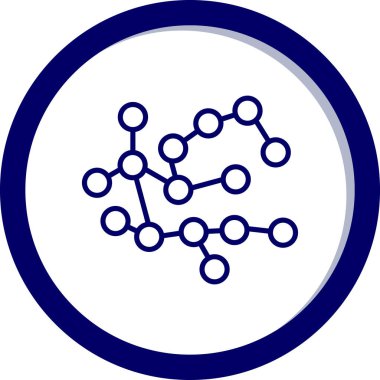 bağlantı vektör simgesi. bicolor düz sembol, kobalt ve gri renkler, yuvarlak açılar, beyaz arkaplan.