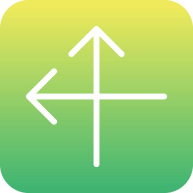 Benzersiz ok yukarı vektör çizgisi simgesi